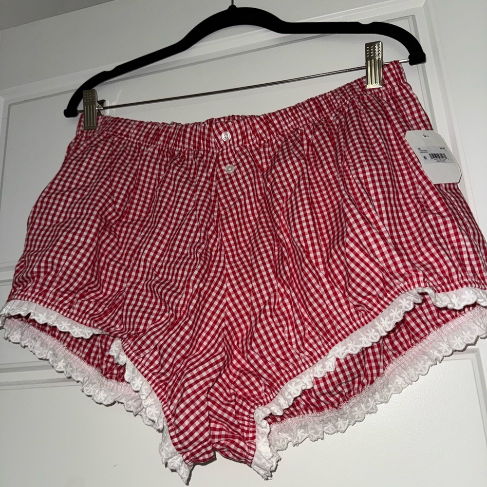 Altar'd State Red and White Checkered Top and bloomer bottom!